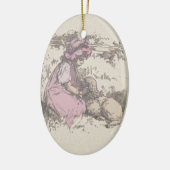 Mary hatte einen kleinen Lamm-Kinderzimmer-Rhyme Keramik Ornament (Links)