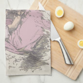 Mary hatte einen kleinen Lamm-Kinderzimmer-Rhyme Küchentuch (Viertel Falte)