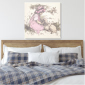 Mary hatte einen kleinen Lamm-Kinderzimmer-Rhyme Leinwanddruck (Insitu (Schlafzimmer))