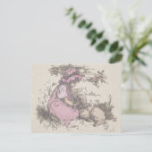 Mary hatte einen kleinen Lamm-Kinderzimmer-Rhyme Postkarte (Stehend Vorderseite)