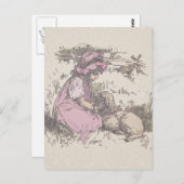 Mary hatte einen kleinen Lamm-Kinderzimmer-Rhyme Postkarte (Vorne/Hinten)