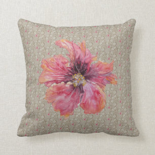 MARY-HIBISKUS BLUME ART PILLOW KISSEN