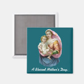 Mary Holding Jesus Mother's Day Magnet (Vorderseite/Rückseite)