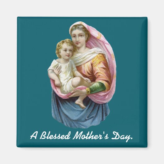 Mary Holding Jesus Mother's Day Magnet (Vorne)
