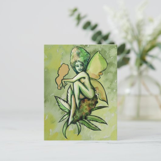 Mary Jane Fairy Green Goddess Toker Postkarte (Stehend Vorderseite)