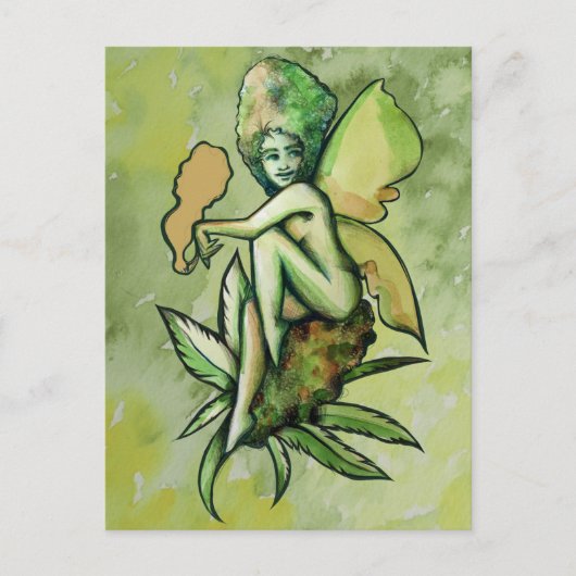Mary Jane Fairy Green Goddess Toker                Postkarte (Vorderseite)