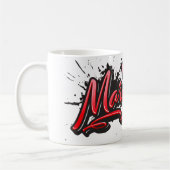 Mary-Jane red Heart Graffiti Tasse Kaffeetasse (Links)