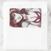 Mary Jane Watson Rechteckiger Aufkleber (Tasche)