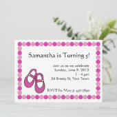 Mary Janes Geburtstagsparty Einladung (Stehend Vorderseite)