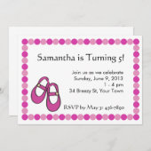 Mary Janes Geburtstagsparty Einladung (Vorne/Hinten)