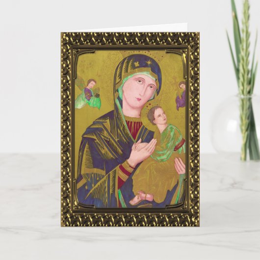 Mary Jesus and Angels - Vintage Fine Art Card Feiertagskarte (Vorderseite)