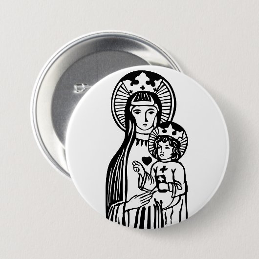 Mary & Jesus Button (Vorne & Hinten)