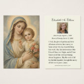 Mary Jesus Funeral Memorial Prayer Holy Card (Vorne & Hinten)