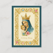 Mary Jesus katholische Beerdigung Gedenkkarte - Visitenkarte (Vorderseite)