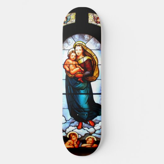 Mary & Jesus Skateboard (Vorderseite)