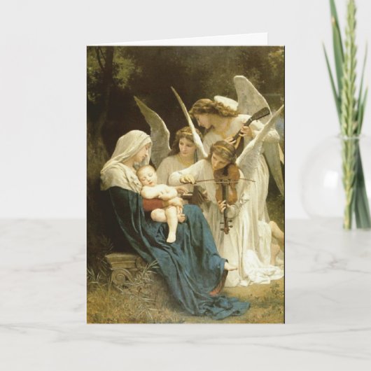 Mary, Jesus und Angels Weihnachtskarte Feiertagskarte (Vorderseite)