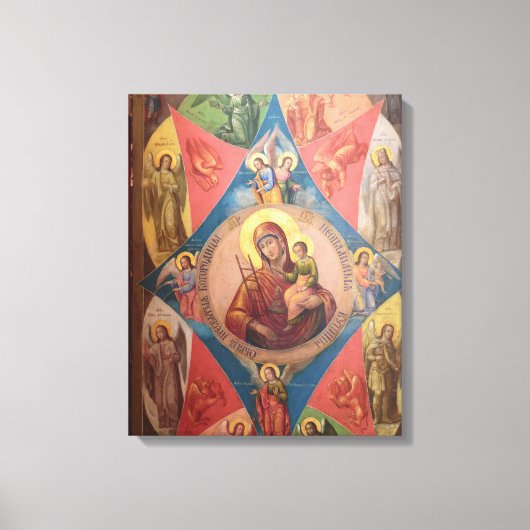 Mary, Jesus, und Engel Leinwanddruck (Vorderseite)