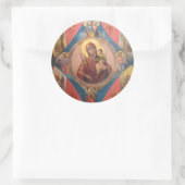 Mary, Jesus, und Engel Runder Aufkleber (Tasche)