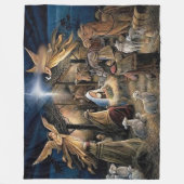 MARY, JESUS und JOSEPH im MANGER Fleecedecke (Vorderseite)