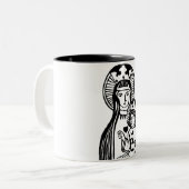 Mary & Jesus Zweifarbige Tasse (Vorderseite Links)