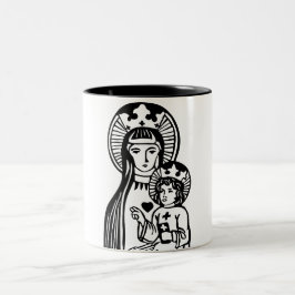 Mary & Jesus Zweifarbige Tasse