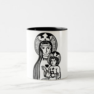 Mary & Jesus Zweifarbige Tasse