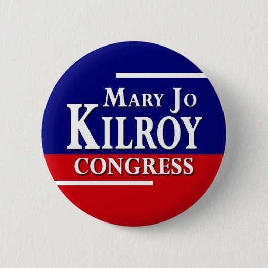 Mary Jo Kilroy für den Kongress Button (Vorderseite)