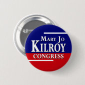 Mary Jo Kilroy für den Kongress Button (Vorne & Hinten)