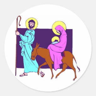 Mary Joseph Approach Inn Runder Aufkleber