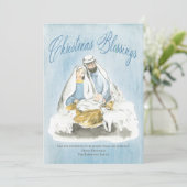 Mary Joseph Jesus Christlich Segen Weihnachten (Stehend Vorderseite)