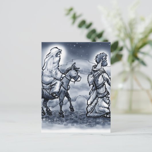 Mary & Joseph Postkarte (Stehend Vorderseite)
