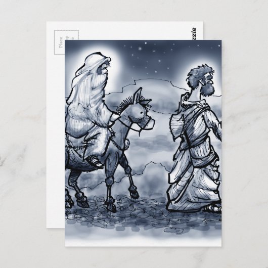 Mary & Joseph Postkarte (Vorne/Hinten)