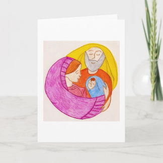 Mary, Joseph und Baby Jesus Feiertagskarte