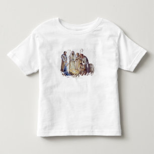 Mary, Joseph und Schäfer, die Baby Jesus umgeben Kleinkind T-shirt