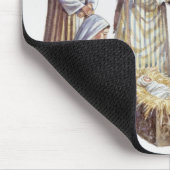 Mary, Joseph und Schäfer, die Baby Jesus umgeben Mousepad (Ecke)