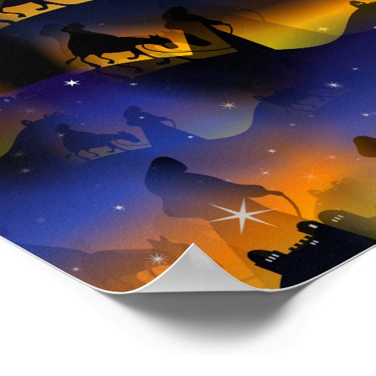 Mary & Joseph Weihnachtskrippe Poster (Ecke)