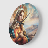 Mary Jungfrau Jesus Große Wanduhr (Winkel)
