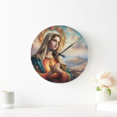 Mary Jungfrau Jesus Große Wanduhr (Zuhause)