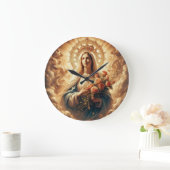 Mary Jungfrau Jesus Große Wanduhr (Zuhause)