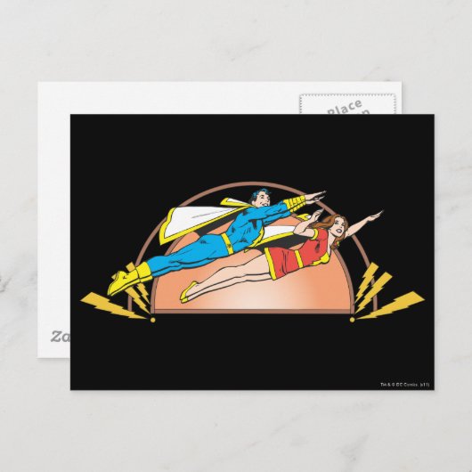 Mary & Junior Fly Postkarte (Vorne/Hinten)