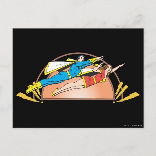 Mary & Junior Fly Postkarte (Vorderseite)