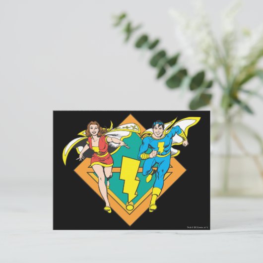 Mary & Junior Run Postkarte (Stehend Vorderseite)