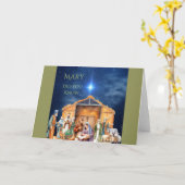 Mary kannte die Weihnachtskrippe-Karte Karte (Gelbe Blume)
