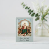 Mary-Königin der Engel Memorare Gebets-heiligen Visitenkarte (Stehend Vorderseite)