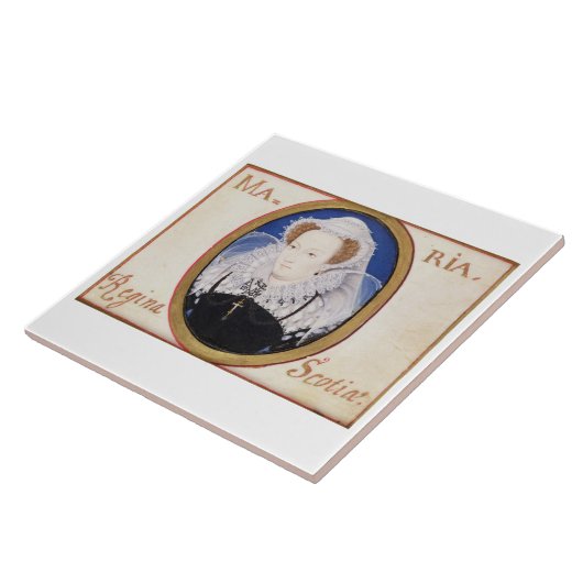 Mary-Königin der Schotten (1542-87) (Gouache auf Fliese (Seite)