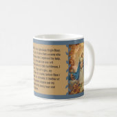 Mary-Königin von Himmels-Jesus-Engeln Memorare Kaffeetasse (VorderseiteRechts)