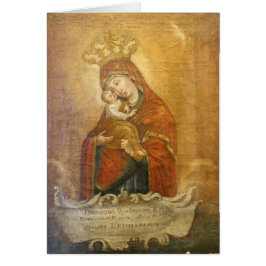 Mary Madonna Icon Card Ukrainisch
