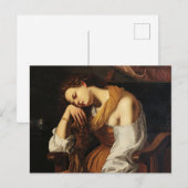 Mary Magdalene als Melancholy von Artemisia Gentil Postkarte (Vorne/Hinten)