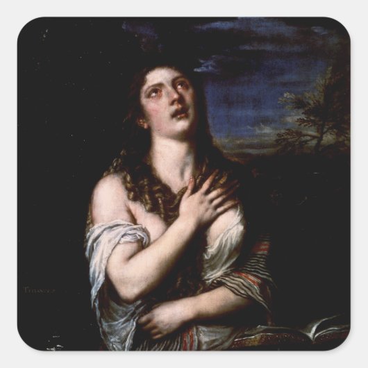 Mary Magdalene, c.1561 Quadratischer Aufkleber (Vorderseite)