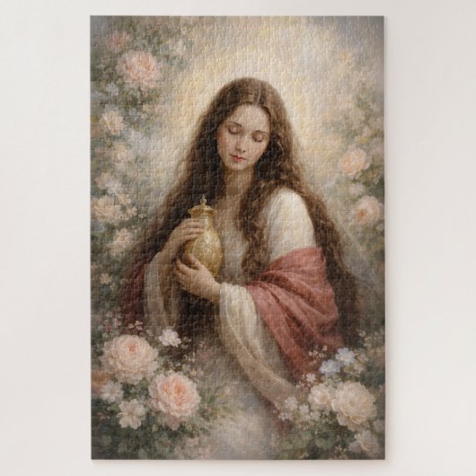 Mary Magdalene Classical Peaceful Timeless Pastel Puzzle (Vertikal)